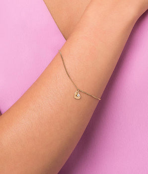 GOLD ENGRAVED HEART BRACELET
