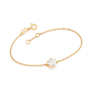 GOLD PLATED BRACELET WITH ZIRCONIA