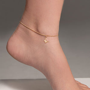 GOLD BUTTERFLY ANKLET