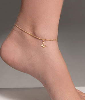 GOLD BUTTERFLY ANKLET