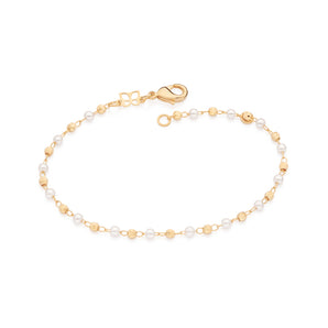 GOLD PLATED BRACELET WITH PEARL