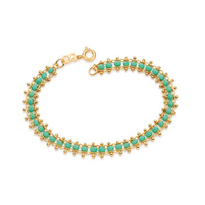 GOLD PLATED BRACELET WITH CRYSTAL