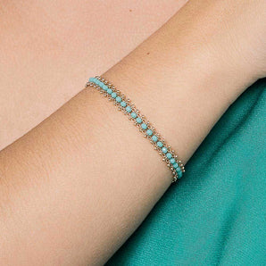 GOLD PLATED BRACELET WITH CRYSTAL