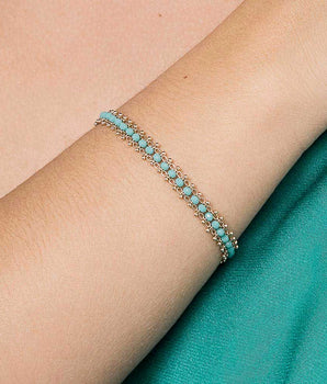 GOLD PLATED BRACELET WITH CRYSTAL