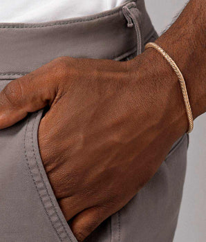 GOLD MEN'S FOX TAIL BRACELET - SMALL