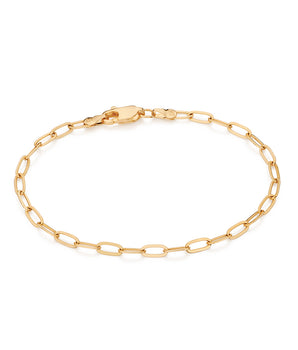 GOLD MEN'S OVAL LINK SMALL BRACELET