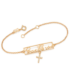 GOLD PORQUE ELE VIVE (BECAUSE HE LIVES) BRACELET