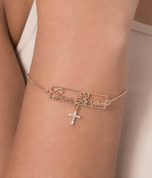 GOLD PORQUE ELE VIVE (BECAUSE HE LIVES) BRACELET