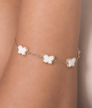 GOLD PLATED BRACELET WITH CRYSTAL