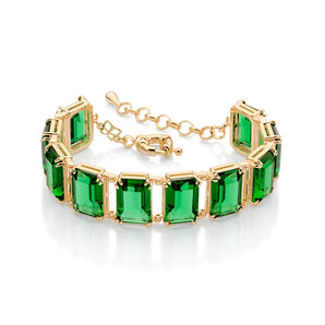 GOLD PLATED BRACELET WITH CRYSTAL