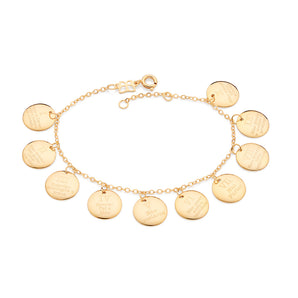 GOLD TEN COMMANDMENTS BRACELET