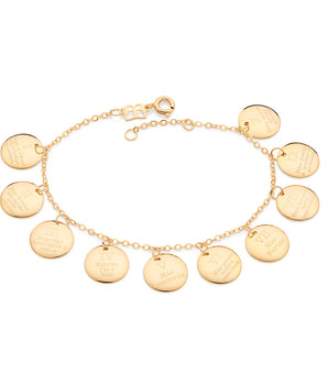 GOLD TEN COMMANDMENTS BRACELET