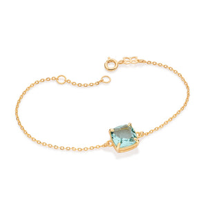 GOLD BLUE CRUSH BRACELET