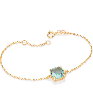 GOLD BLUE CRUSH BRACELET