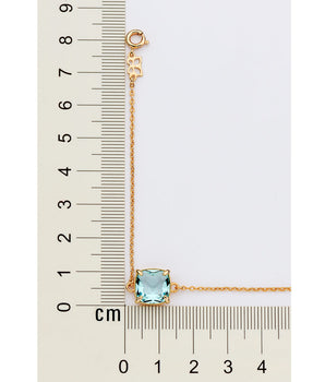 GOLD BLUE CRUSH BRACELET