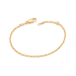 MEN’S GOLD SMALL CURB CHAIN BRACELET