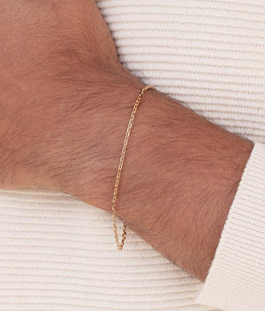 MEN’S GOLD LARGE CURB CHAIN BRACELET