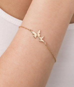 GOLD PLATED BUTTERFLY BRACELET