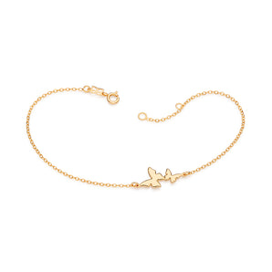 GOLD PLATED BUTTERFLY ANKLET