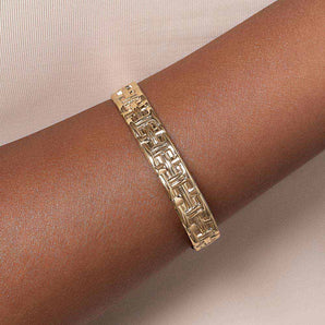 GOLD WOVEN CUFF BRACELET