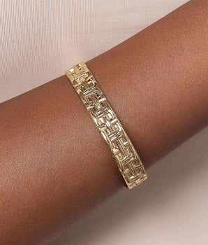 GOLD WOVEN CUFF BRACELET