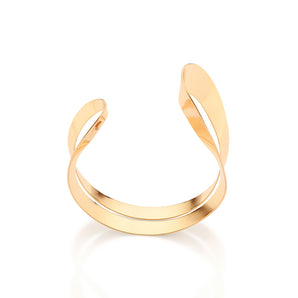 GOLD ABSTRACT PILLAR OF TIME CUFF BRACELET