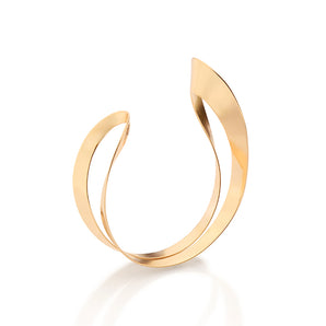 GOLD ABSTRACT PILLAR OF TIME CUFF BRACELET