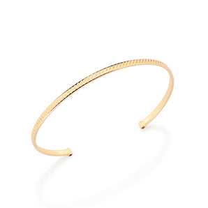 GOLD TEXTURE OF TIME CUFF BRACELET