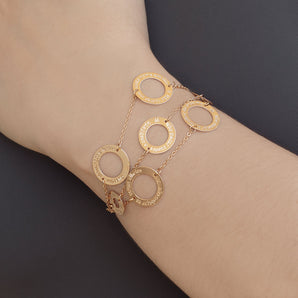 GOLD PLATED TRIPLE TEN COMMANDMENTS BRACELET