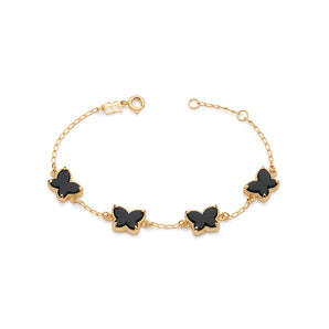 GOLD BLACK BUTTERFLY BRACELET