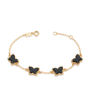 GOLD BLACK BUTTERFLY BRACELET