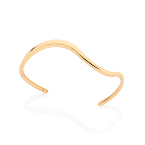 GOLD WAVES OF ETERNITY CUFF BRACELET