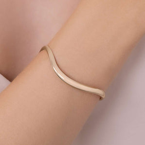 GOLD WAVES OF ETERNITY CUFF BRACELET