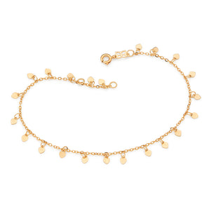GOLD LOVE IN MOTION HEART CHARM ANKLET