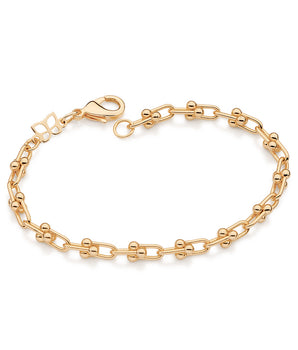 18K GOLD PLATED BEADED BRACELET