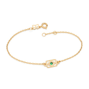 GOLD BRAZIL FLAG BRACELET