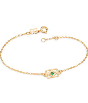 GOLD BRAZIL FLAG BRACELET