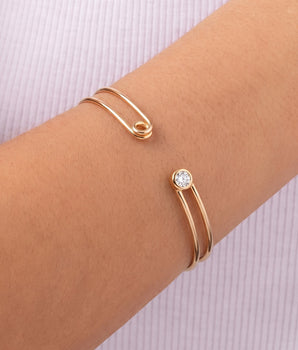 GOLD GOLDEN LASSO CUFF BRACELET