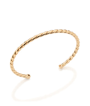 GOLD RUSTIC TWIST CUFF BRACELET