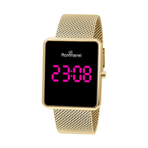 GOLD AMBER ELEGANCE LED DIGITAL WATCH