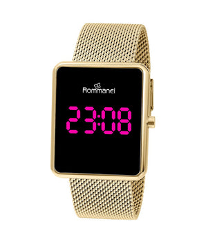 GOLD AMBER ELEGANCE LED DIGITAL WATCH
