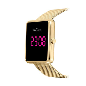 GOLD AMBER ELEGANCE LED DIGITAL WATCH