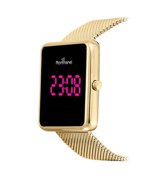 GOLD AMBER ELEGANCE LED DIGITAL WATCH