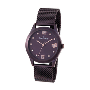 PURPLE BUTTERFLY ANALOG WATCH