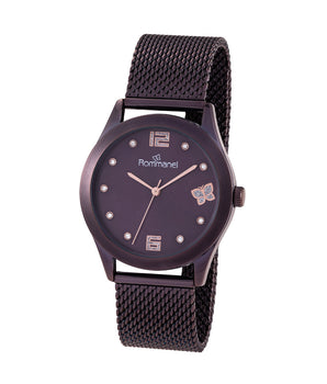 PURPLE BUTTERFLY ANALOG WATCH