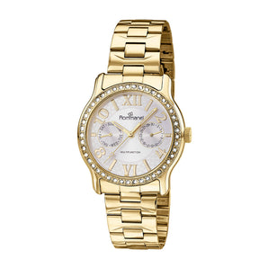 GOLD MULTIFUNCTION SOCIAL ANALOG WATCH