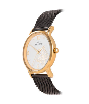 BLACK AND GOLD SOCIAL ANALOG WATCH