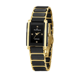 GOLD NOIR LUXE ANALOG WATCH