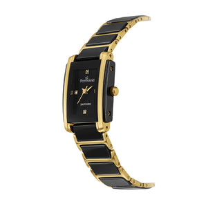 GOLD NOIR LUXE ANALOG WATCH