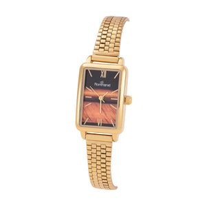GOLD AMBER ELEGANCE ANALOG WATCH